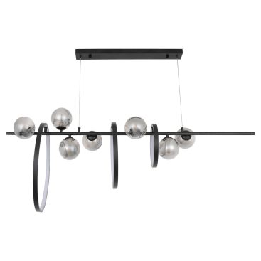 Люстра LED72W, G9*7*5W 1200*500 мм Нержавіюча сталь, акрил Чорний Astro