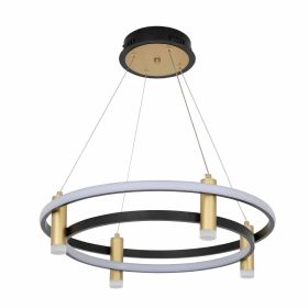 Люстра LED40W 500*110 мм Залізо, алюміній, акрил Матово золотий, чорний Astro