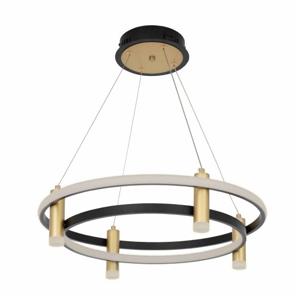 Люстра LED40W 500*110 мм Залізо, алюміній, акрил Матово золотий, чорний Astro - фото 2