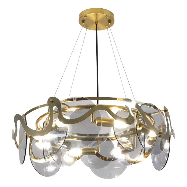 Люстра E14*8 600*200 мм Железо, стекло Медно-золотой Astro - фото 2