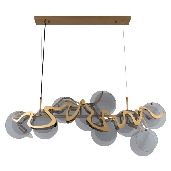 Люстра E14*7 1000*380 мм Железо, стекло Медно-золотой Astro