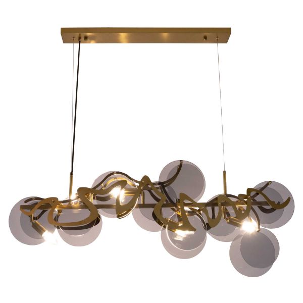 Люстра E14*7 1000*380 мм Железо, стекло Медно-золотой Astro - фото 2