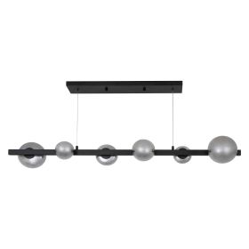 Люстра LED*6*3W 1200*120 мм Залізо, скло Чорний Astro