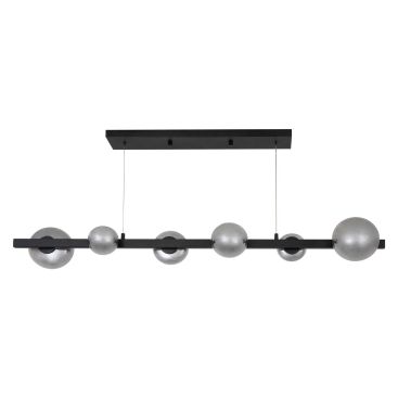 Люстра LED*6*3W 1200*120 мм Залізо, скло Чорний Astro