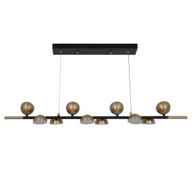 Люстра LED45W 1000*150 мм Залізо, алюміній, акрил Чорний, мідно-золотий Astro