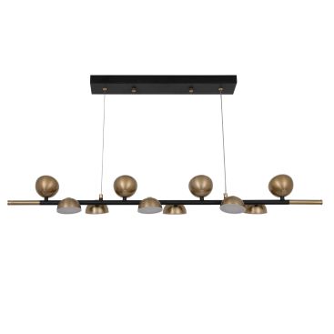 Люстра LED45W 1000*150 мм Железо, алюминий, акрил Черный, медно-золотой Astro