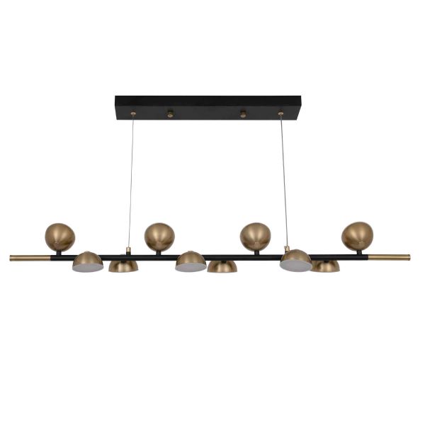 Люстра LED45W 1000*150 мм Залізо, алюміній, акрил Чорний, мідно-золотий Astro