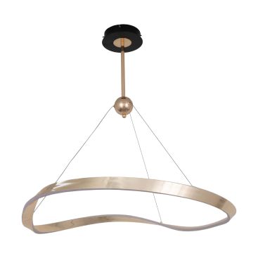 Люстра LED48W 800*90 мм Алюміній, сілікагель Мідно-золотий Astro