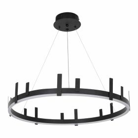 Люстра LED24W 600*100 мм Залізо, алюміній, акрил Чорний Astro