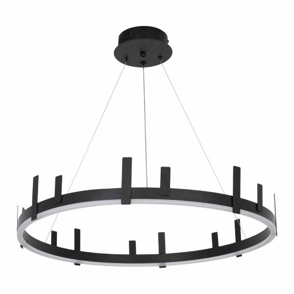 Люстра LED24W 600*100 мм Залізо, алюміній, акрил Чорний Astro