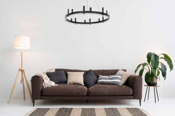 Люстра LED24W 600*100 мм Залізо, алюміній, акрил Чорний Astro - фото 3