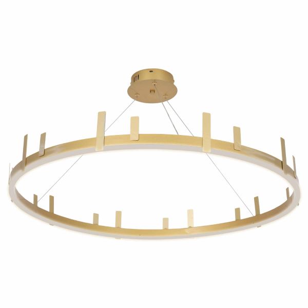 Люстра LED36W 800*100 мм Залізо, алюміній, акрил Золотий Astro - фото 2