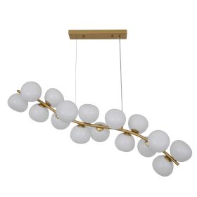 Люстра G9*16 1200 мм Залізо, скло Золотий Astro