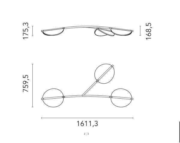 Подвесная лампа ALMENDRA, 45W, 2700К Короткий S3 YEU/CCC MAR FLOS - фото 2