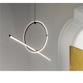 Підвісний світильник ARRANGEMENTS, маленьке коло, лінійне FLOS