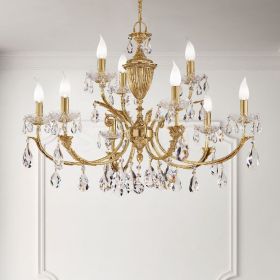 Литая люстра - хрусталь Schoeler французское золото NERVILAMP