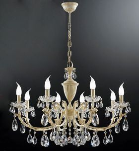 Литая люстра - хрусталь Schoeler слоновая кость NERVILAMP