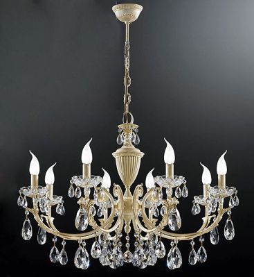 Литая люстра - хрусталь Schoeler слоновая кость NERVILAMP