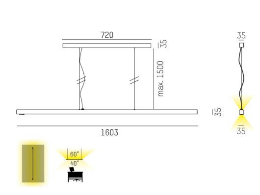 Підвісний світильник LENS SINGLE PDI MOLTO LUCE - фото 2