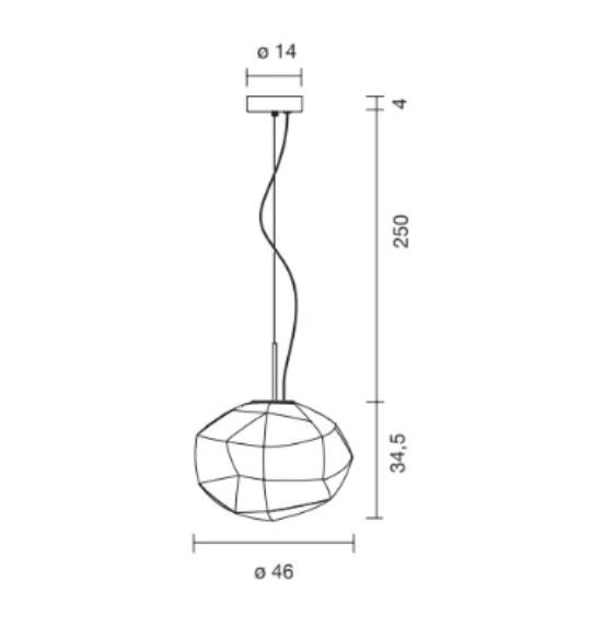 Підвісний світильник GEMO Tчорний хром MOLTO LUCE - фото 3