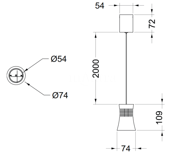 PAGODA LED подвесной светильник 12.5W 3000K белый