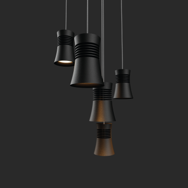 PAGODA LED підвісний світильник 12.5W 3000K чорний