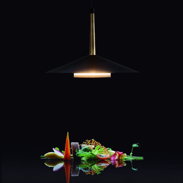 ORION подвесной светильник LED BLACK/ANT.BRASS 1L 8W 3000K - фото 2