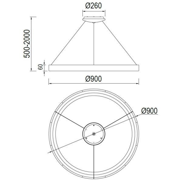 NISEKO подвесной светильник 90 CM - REMOTE - золото - фото 2
