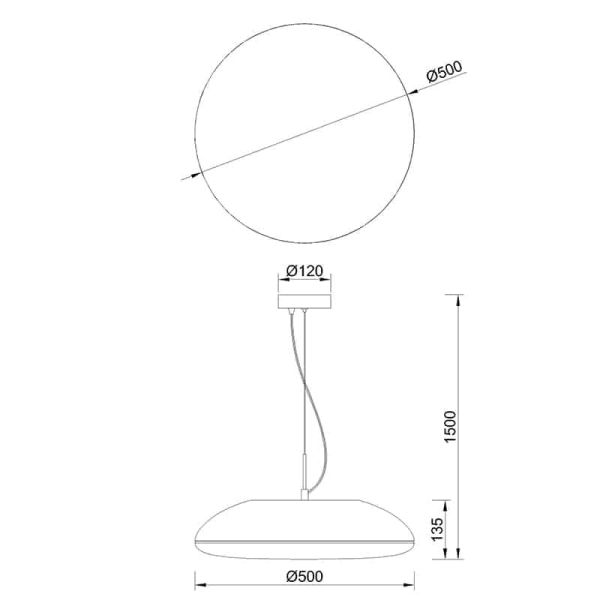 KAZZ Велика підвісна лампа - E27