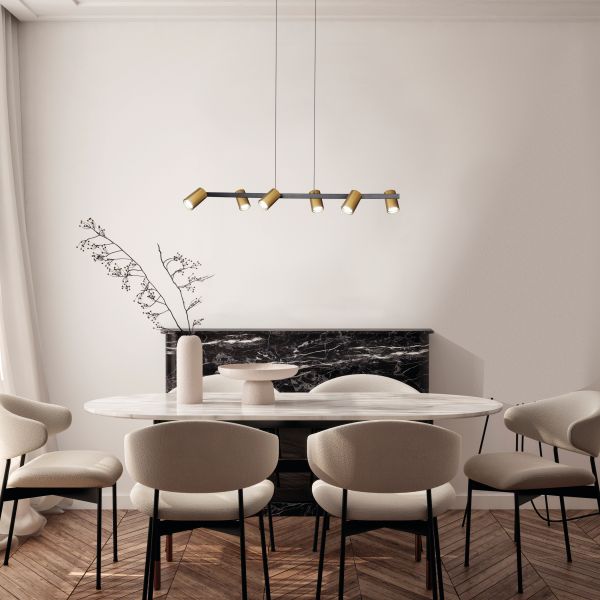 SAL Подвесная лампа 6L GU10 (Gold, Black) 8486 Mantra - фото 4