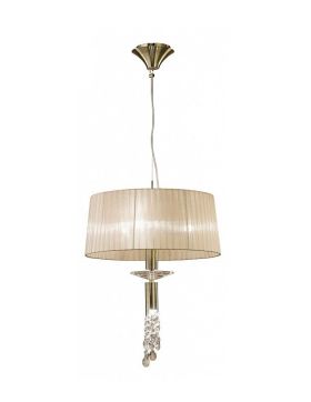 TIFFANY AB имела подвесная лампа 3, 1L Коньячный оттенок 3878 (Cuero/Coñac-Antique brass/Soft bronze) Mantra
