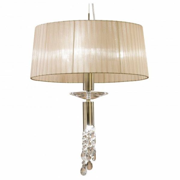 TIFFANY AB имела подвесная лампа 3, 1L Коньячный оттенок 3878 (Cuero/Coñac-Antique brass/Soft bronze) Mantra - фото 2