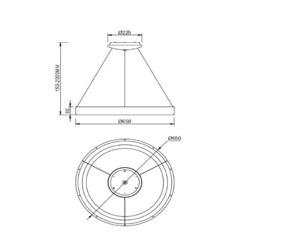 NISEKO II* Подвесная лампа LED 50W D.65CM - дерево