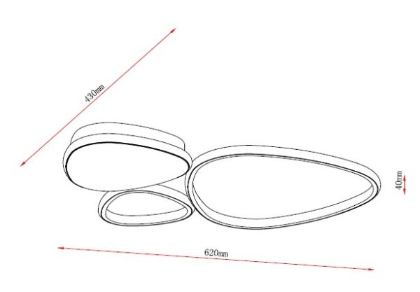 MAR2023519C3-TG LED Подпотолочная сота 620x430x40mm Титан-серый - фото 2