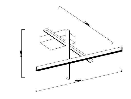 MAR22008C3-BK LED Подпотолочный сот 510x510x310mm Черный - фото 2