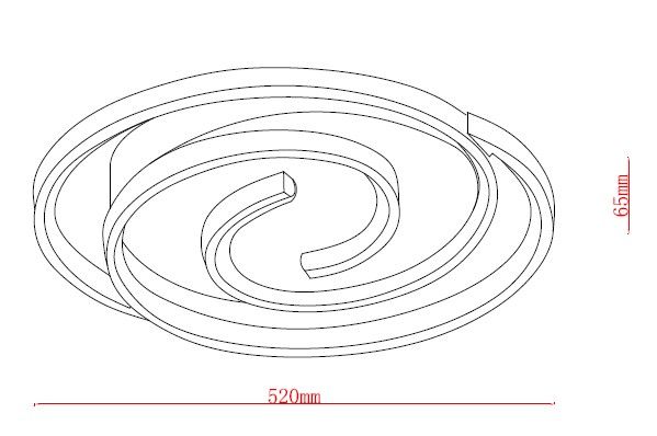 MAR2002316 LED Підстельовий стільник Φ520x65mm Чорний-Білий - фото 2