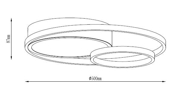 MAR2200485 LED Подпотолочная сота Φ500x87mm Черный - фото 2