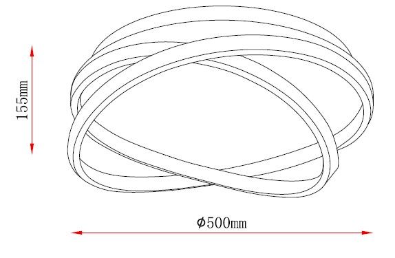 MAR2023902C-500WH LED Підстельовий світильник Φ500X155mm Білий - фото 2