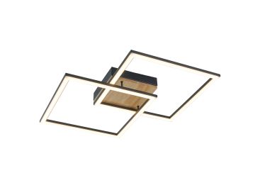 MAR2024101C LED Подпотолочный светильник 665x452x85mm Черный-Дерево