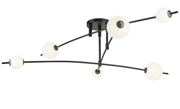 Люстра G9*6 1500*600 мм Залізо, поліетиленова плівка Чорний Astro