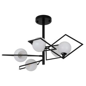 Люстра E14*5 650*450 мм Залізо, скло Чорний Astro