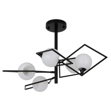 Люстра E14*5 650*450 мм Залізо, скло Чорний Astro