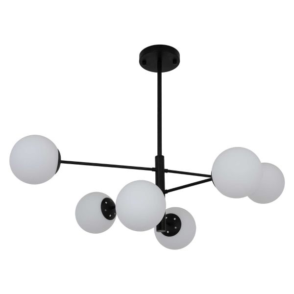 Люстра E27*6 760*320 мм Железо, стекло Черный Astro - фото 2