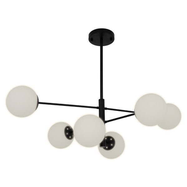 Люстра E27*6 760*320 мм Железо, стекло Черный Astro - фото 3