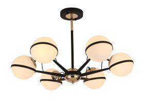 Люстра E27*6 780*300 мм Залізо, скло Золотий Astro