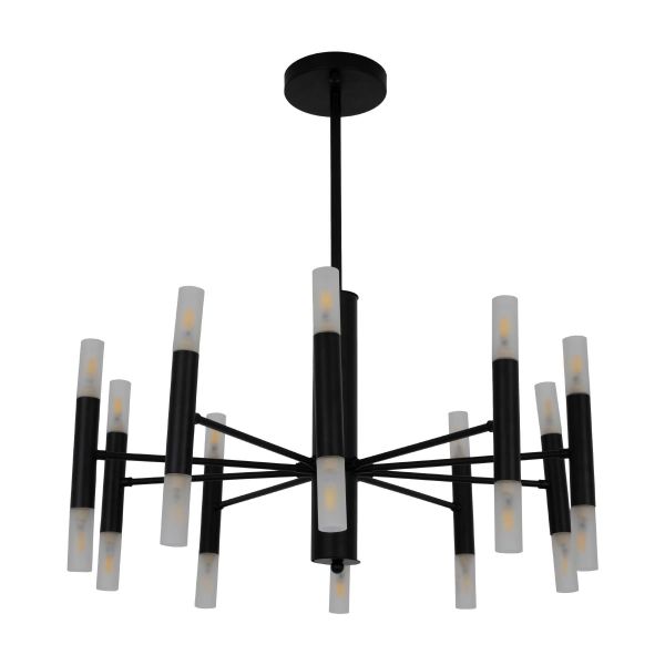 Люстра G9*20(7W) 850*380 мм Залізо, скло Чорний Astro - фото 3