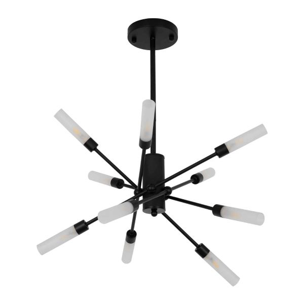 Люстра G9*10(7W) 720*2600 мм Залізо, скло Чорний Astro - фото 3