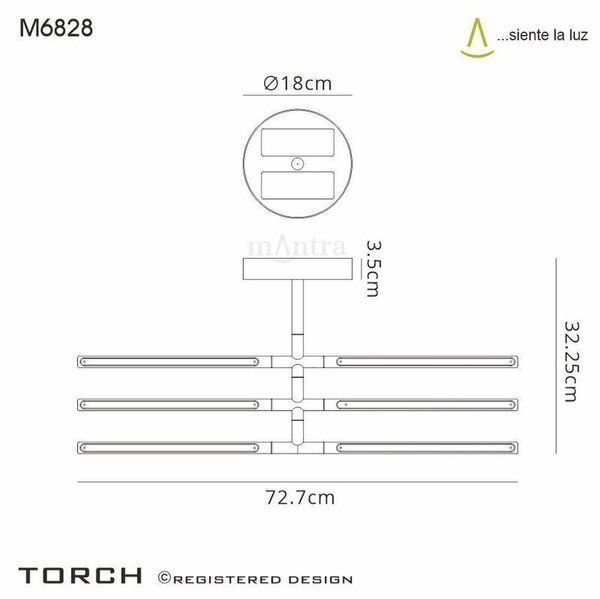 TORCH СТЕЛЬНАЯ ЛАМПА ЧЕРНАЯ LED 36W 3000K - фото 4
