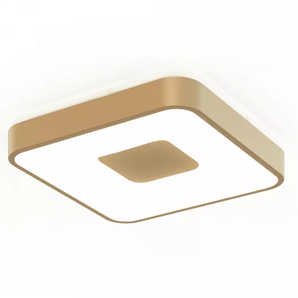 COIN квадратная лампа на потолок LED 56W - 2700-5000K REMOTE CONTROL - золото - фото 2