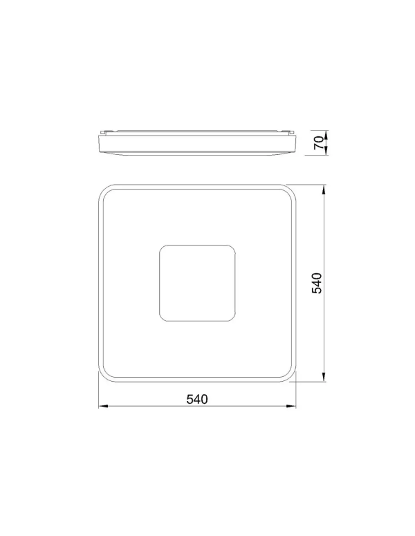 COIN квадратная лампа на потолок LED 100W - 2700-5000K REMOTE CONTROL - белая - фото 2